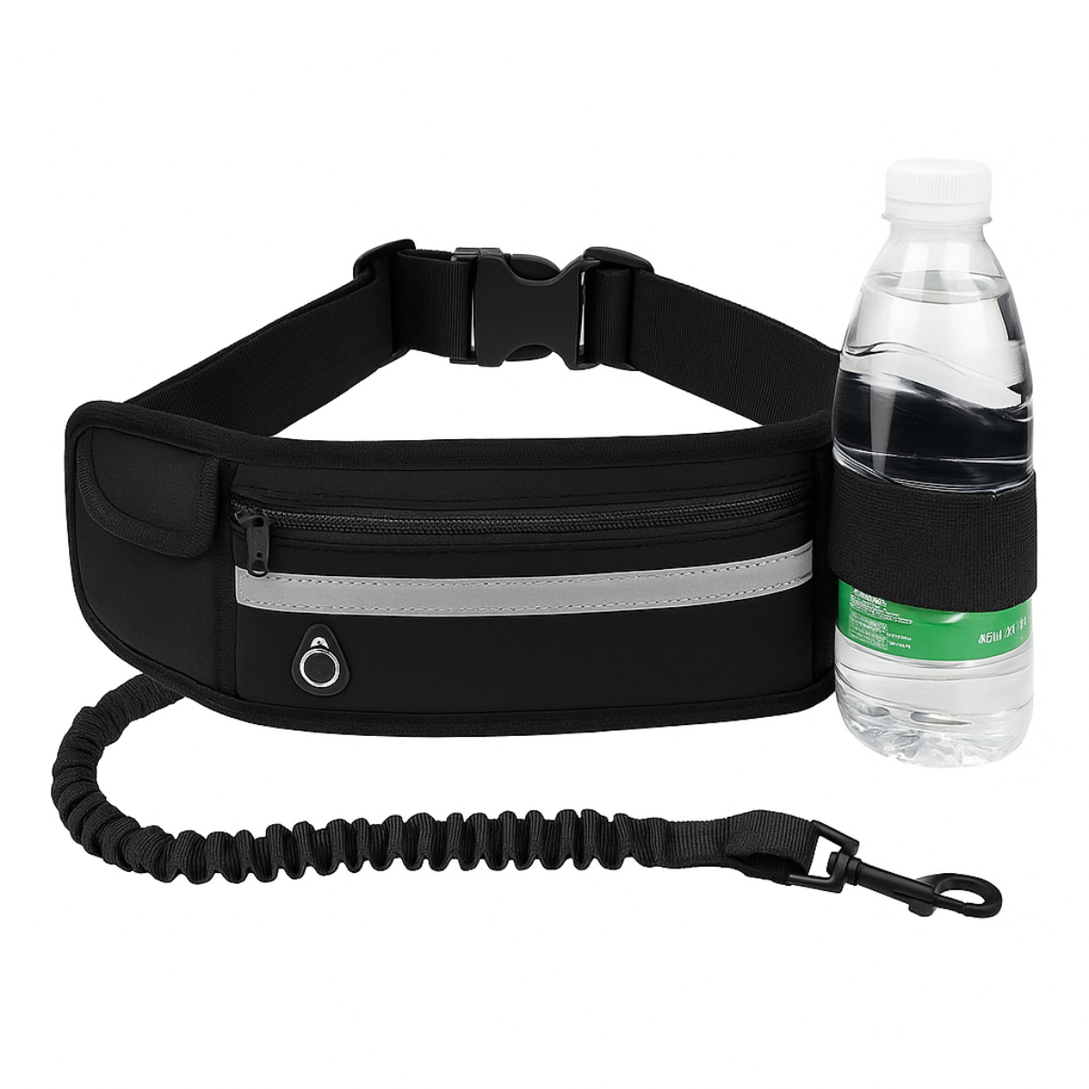 Hands-Free Dog Leash with Waist Pouch – Bungee Walking & Running Leash