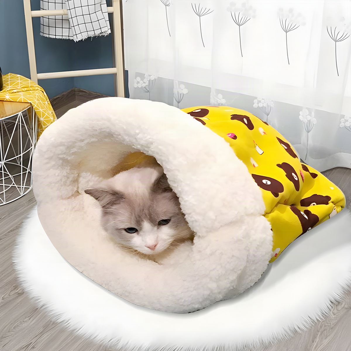 Plush Cat Sleeping Bag – Cozy Covered Cat Bed