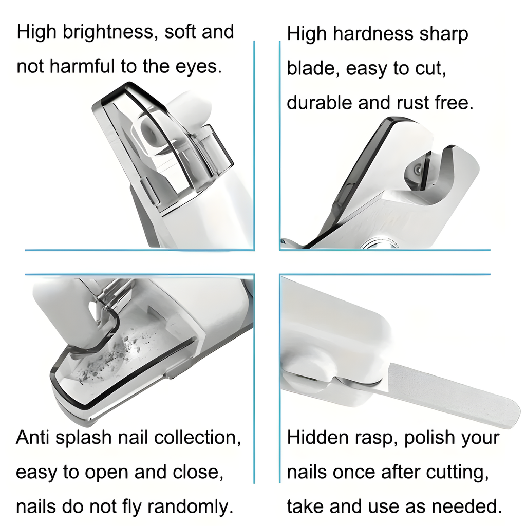 Rechargeable LED Pet Nail Clipper with Nail File