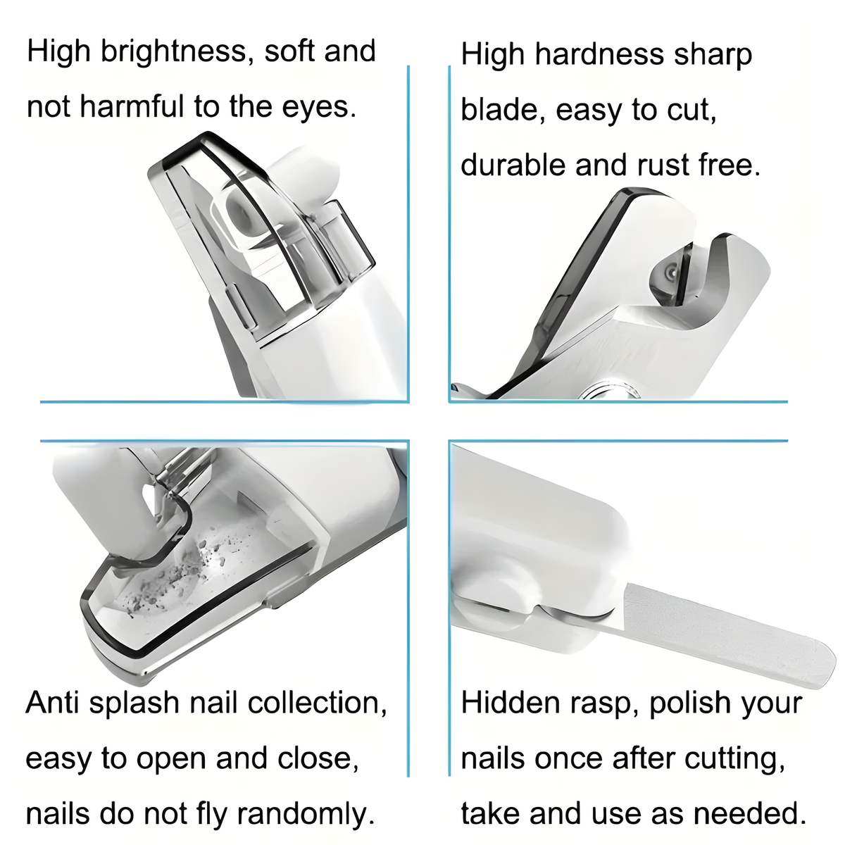 Rechargeable LED Pet Nail Clipper with Nail File