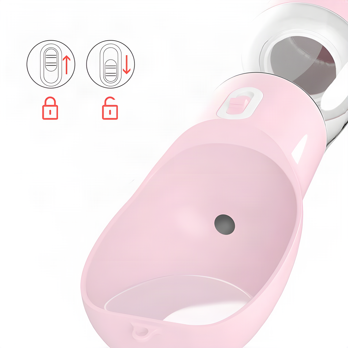 Portable Dog Water Bottle with Food Container – 2-in-1 Travel Cup