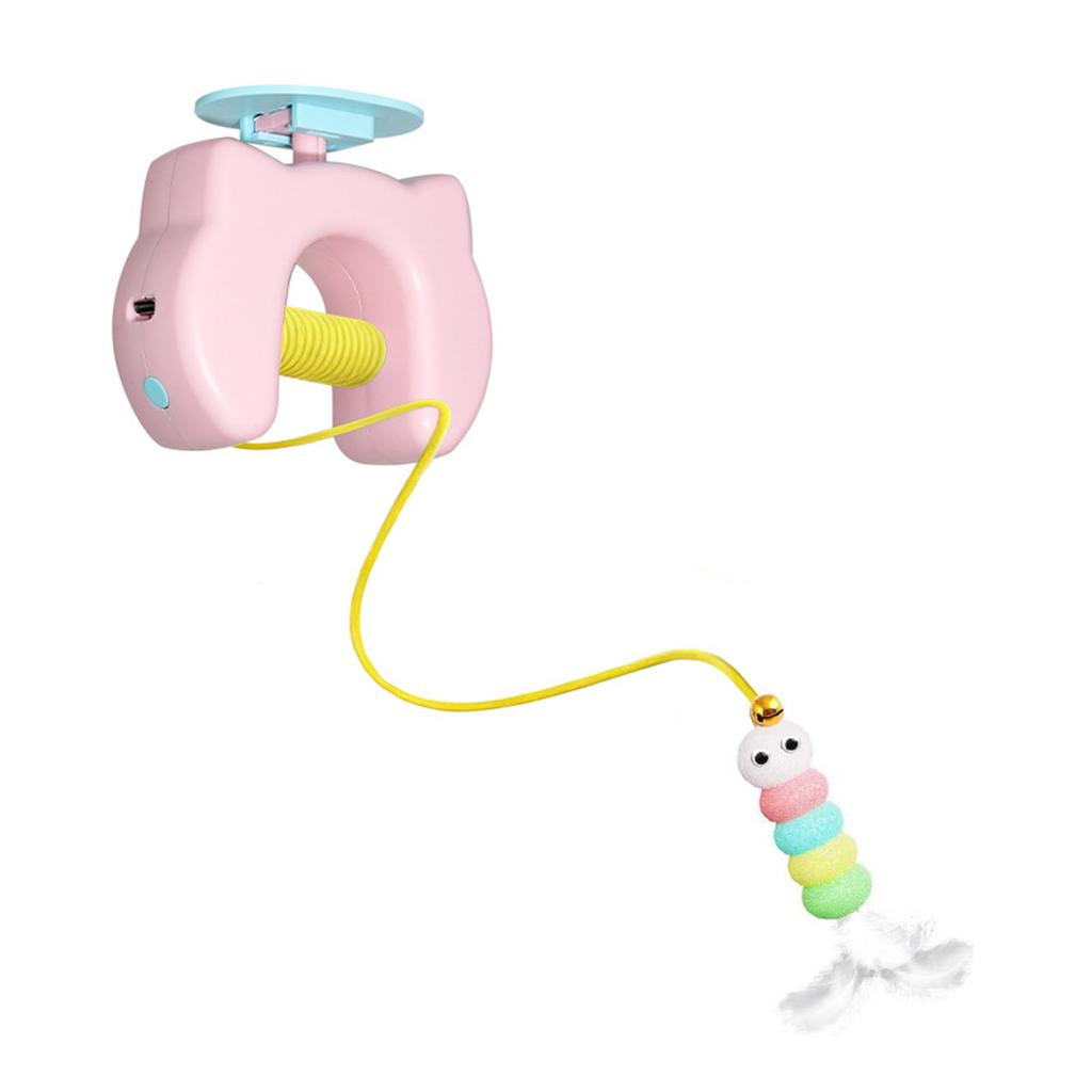 Automatic Hanging Cat Teaser Toy with 2 Refills