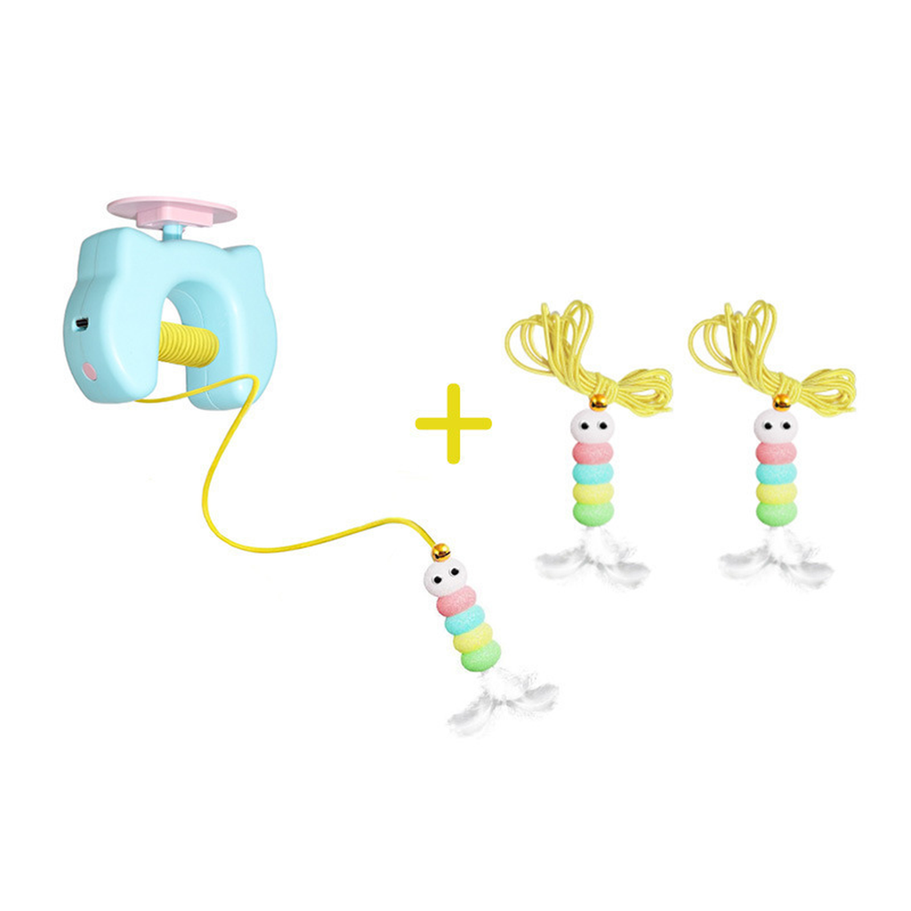 Automatic Hanging Cat Teaser Toy with 2 Refills