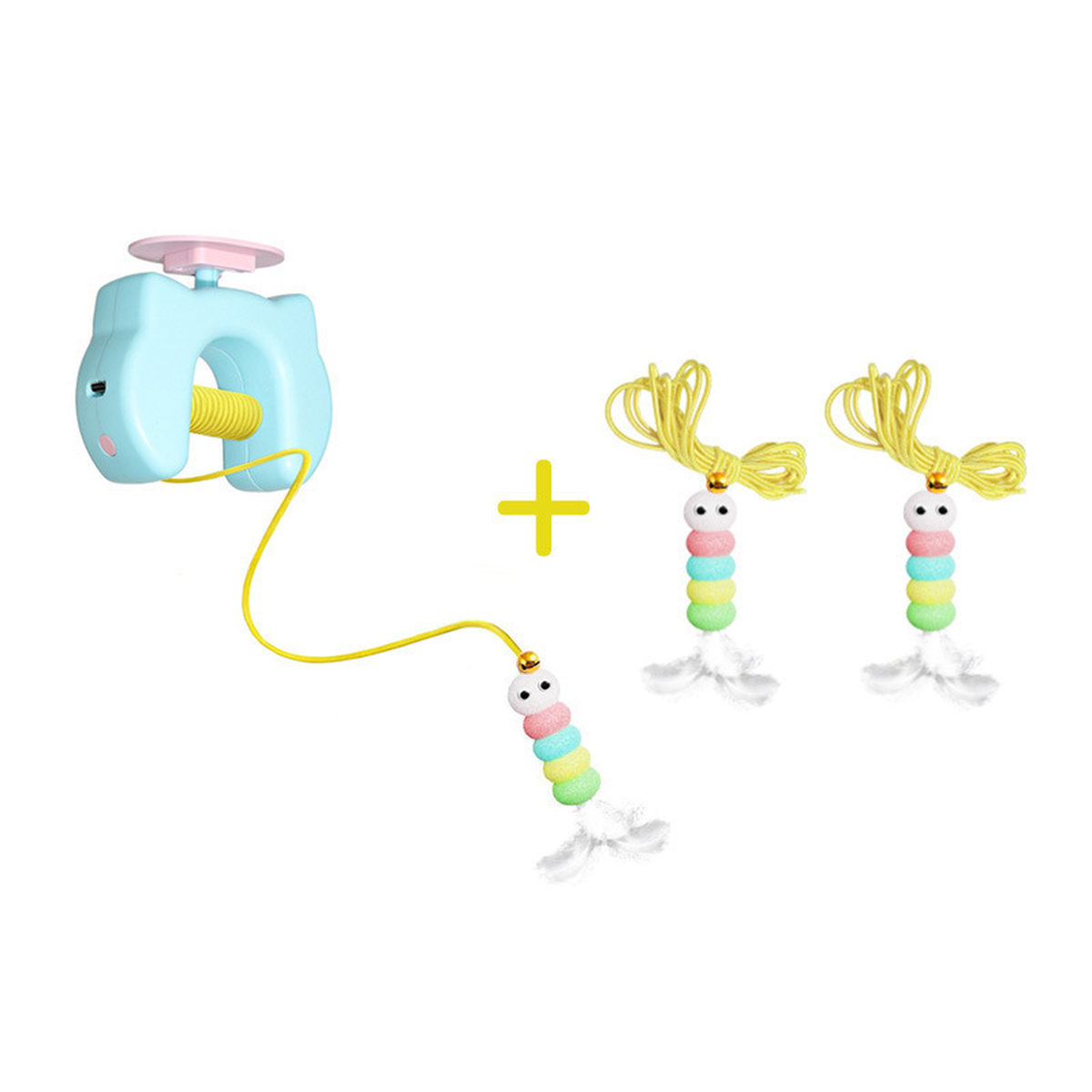 Automatic Hanging Cat Teaser Toy with 2 Refills