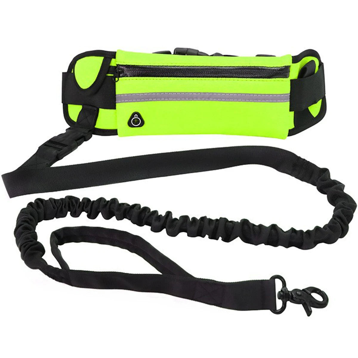 Hands-Free Dog Leash with Waist Pouch – Bungee Walking & Running Leash